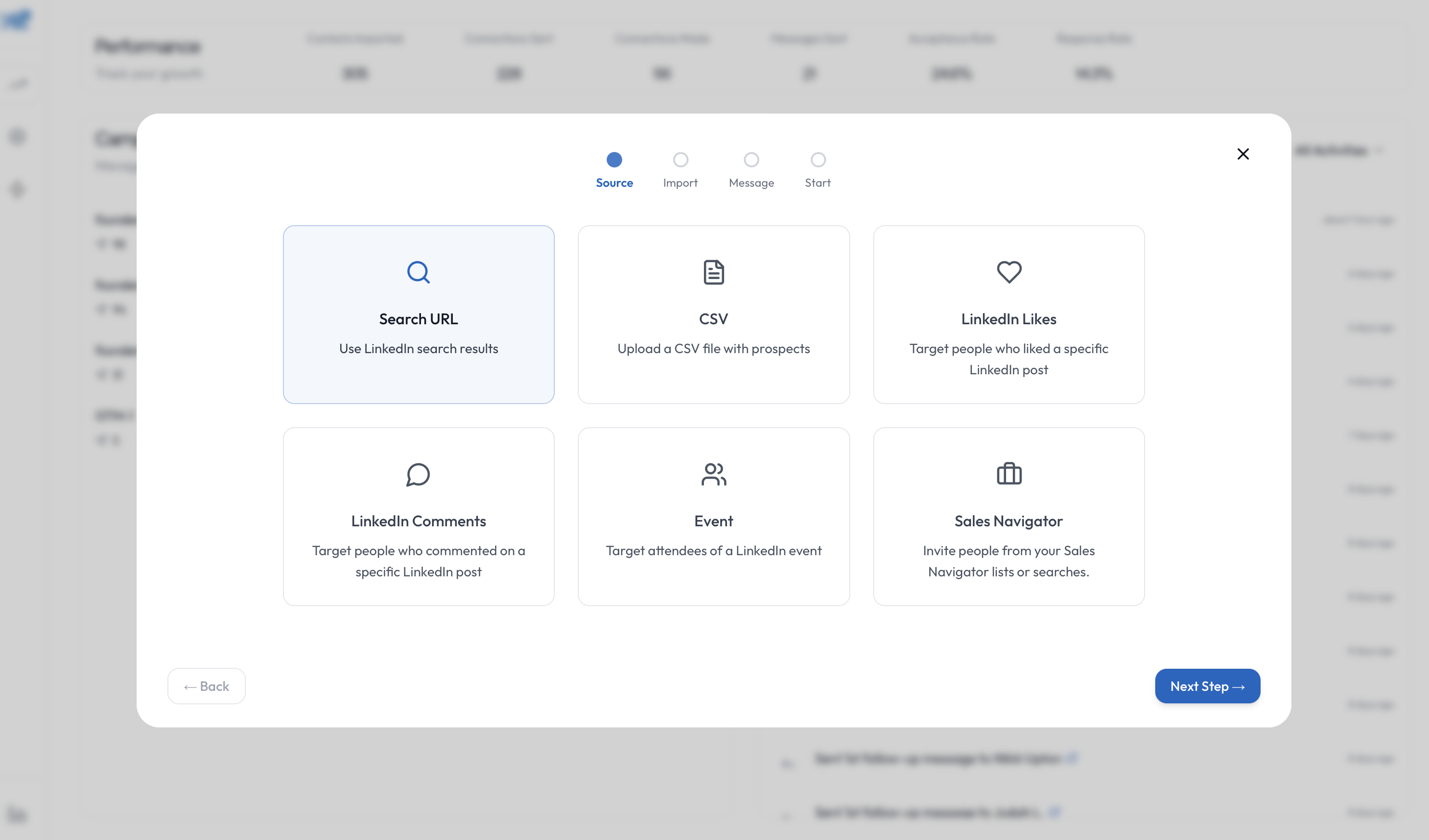 Import prospects from anywhere